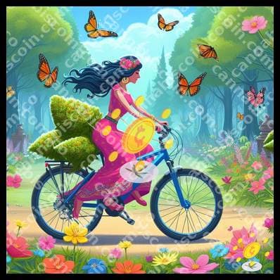 Ganya traveling among flowers and butterflies