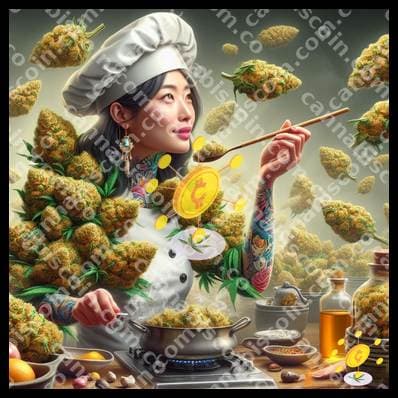 Cooking floating buds in the air