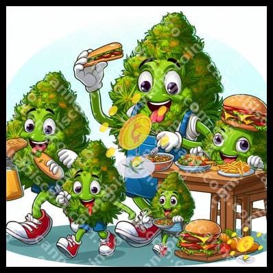 Festive meal of happy buds
