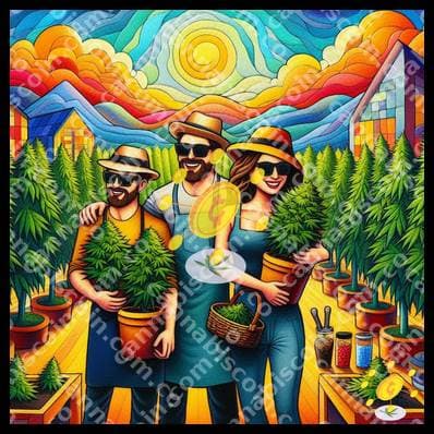 Joyful Trio in Paradise of Buds