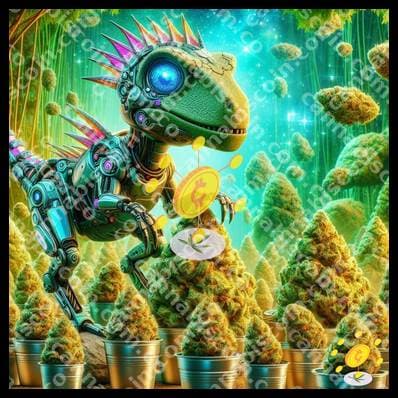 Futuristic Garden of Metallic Buds