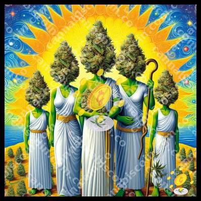 Gathering of ganjas in the forest