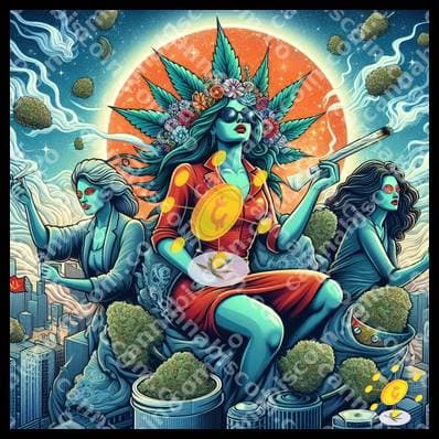 Ganja in the embrace of art