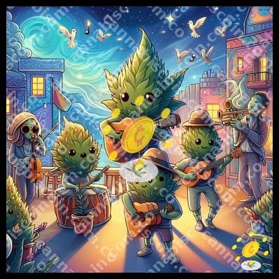 Bud in the family orchestra of guitars