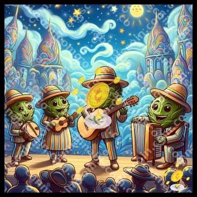 Cosmic recital of green dreams