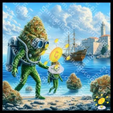 Happy cogollito in the aquatic depths