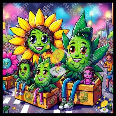 Dance of herbs in the square
