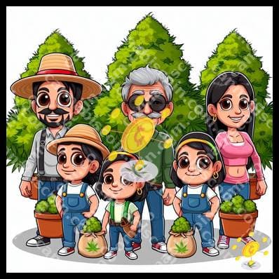 Herbs' Party in the Happy Family