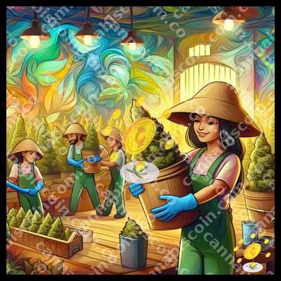 Dance of little bows in the harvest