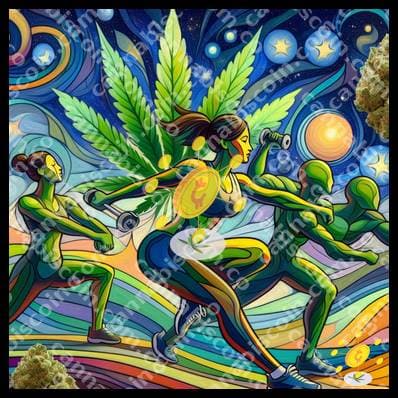 Dance of herb in the gym