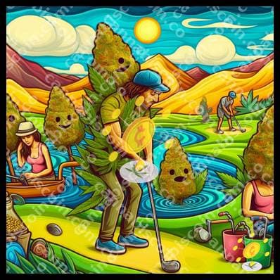 Rhythm of ganja in cosmic golf