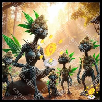 Green beings in the dance of greenery