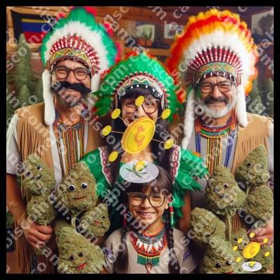 Little bow in the family cannabis celebration